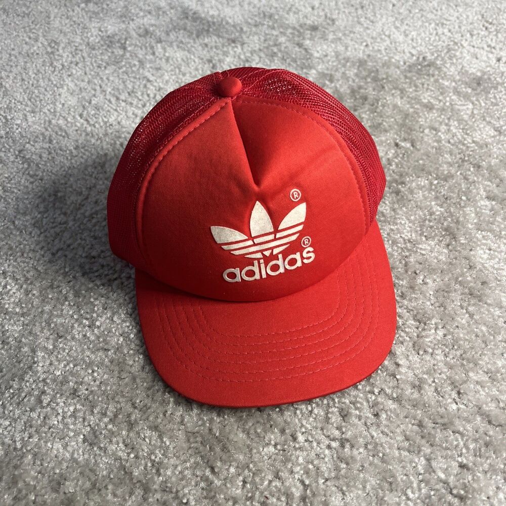 Adidas Cap Hat Trucker Snapback Red White Adjustable